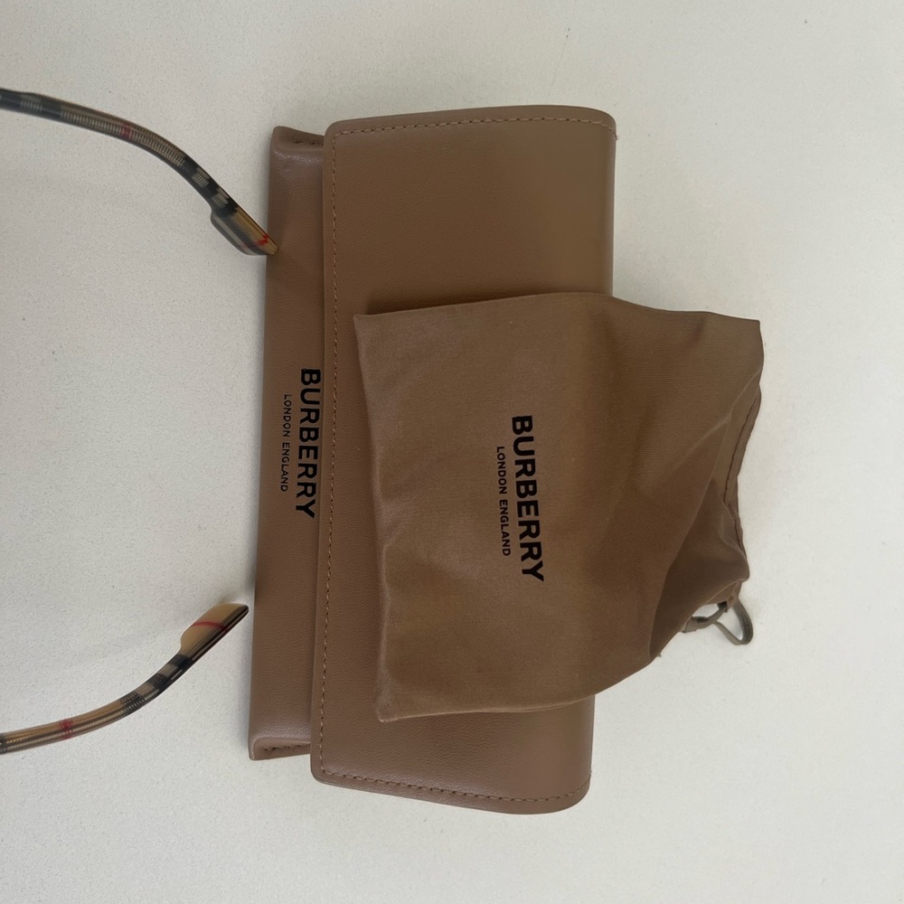 Burberry Clear Acetate Frame with Brown Lenses Sunglasses - Picture 3 of 3